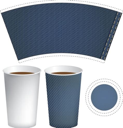 Template Of Paper Cup For Hot Drink Royalty Free Vector