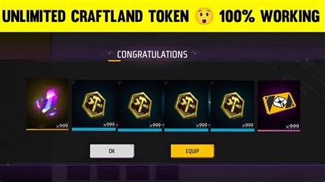 How To Collect Craftland Unlimited Tokens In Free Fire Craftland