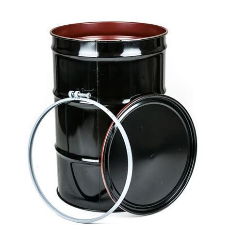 55 Gallon Steel Drum Open Head Un Rated Bolt Ring Lined