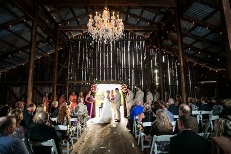 Hanging Elegant Chandelier in Rustic Barn