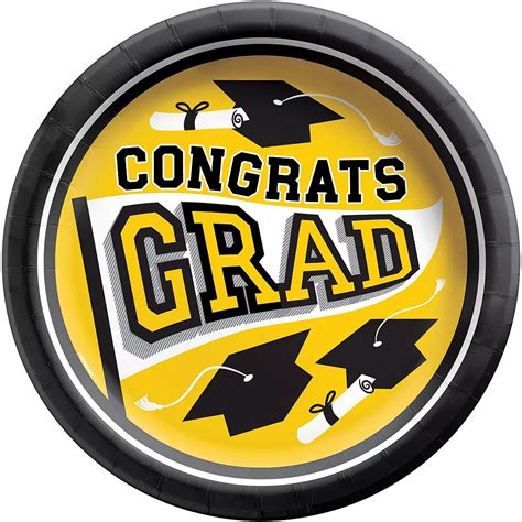 Congrats Grad Yellow Graduation Party Kit For 36 Guests Party City