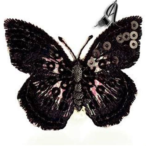 Comprar Parche Termoadhesivo Mariposa Negro Con Lentejuelas X Cm