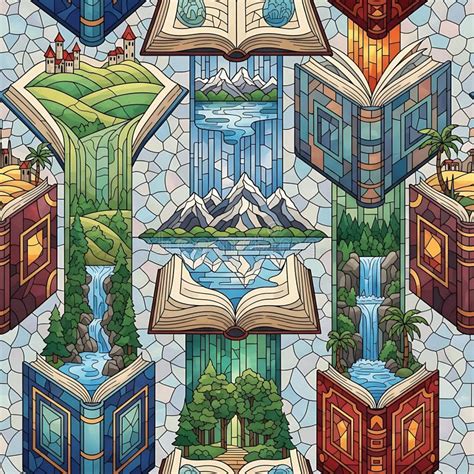 open books  landscapes  nature scenes stock illustration