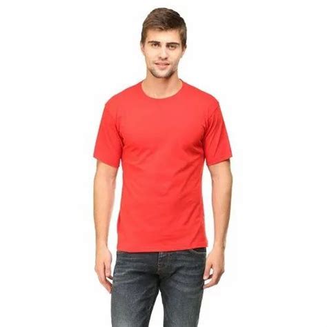 Half Sleeve Men Round Neck Plain Cotton T Shirt At Rs In Bhilai