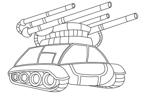 Desenho De Tanque Para Colorir 17554592 Vetor No Vecteezy