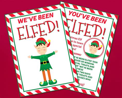 Youve Been Elfed Elfed Printables Christmas Printable Games Elf