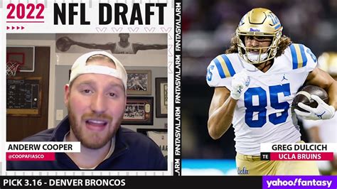 Nfl Draft Reaction Broncos Draft Te Greg Dulcich Win Big Sports