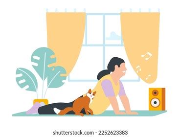 Fat Cat On Mat Vector Stock Photos Images Shutterstock