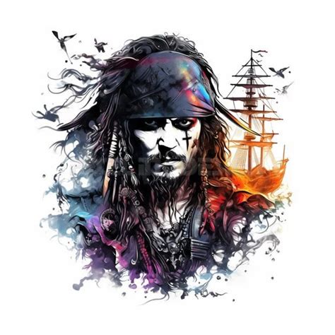 Jack Sparrow Tattoo Design Detailed High Resolution Digital Art on ...