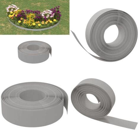 Bordure de jardin gris 10 m 15 cm polyéthylène bordure de jardin