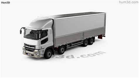 View Of Mitsubishi Fuso Super Great Box Truck Axle D Model