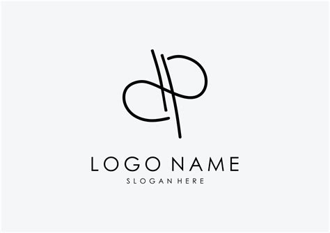 Initial Dp Letter Signature Logo Template Handwriting Letter Logo