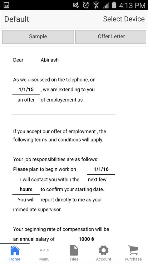 Job Offer Letteramazoncaappstore For Android