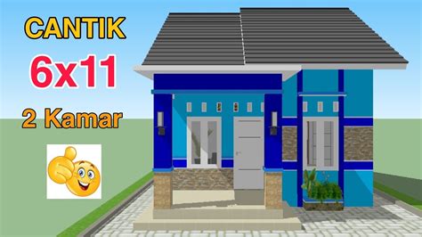 Desain Rumah 6x11 Meter 2 KAMAR TIDUR 66 Meter Persegi YouTube