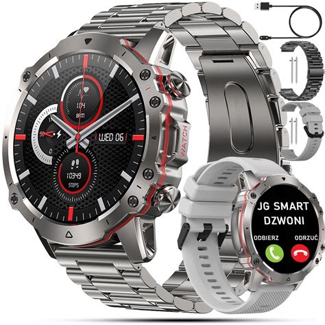 Smartwatch M Ski Jg Smart Ak Srebrny Okr G Y Wykrywanie T Tna Jg