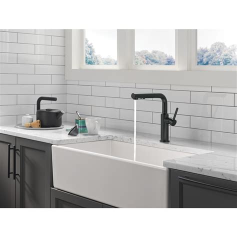 Single Handle Pull Out Kitchen Faucet 16879 Bl Dst Delta Faucet