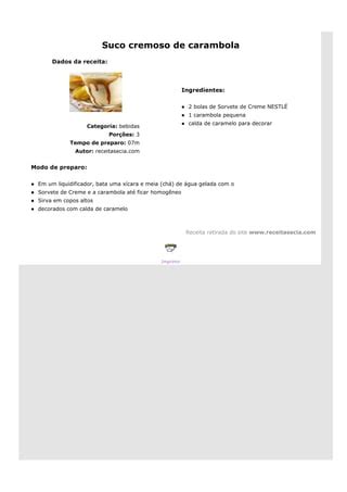 Suco Cremoso De Carambola Pdf