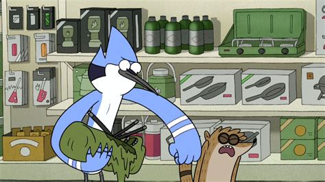 Image S5e36035 Mordecai Punching Rigby 02png Regular Show Wiki