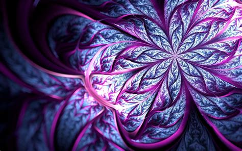 Purple Flower Abstract Fractal Hd Wallpaper Wallpaper Flare