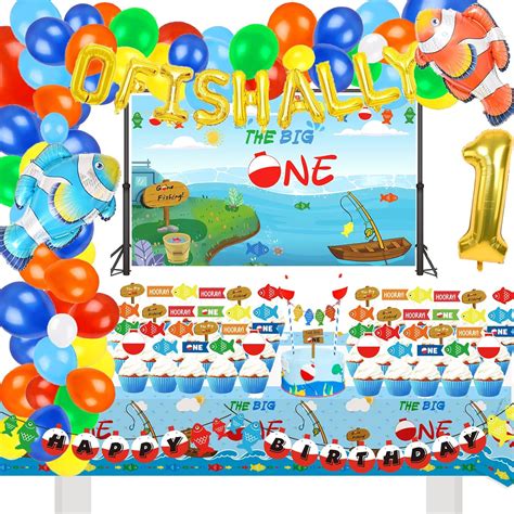 Amazon 155PCS O Fish Ally 1 Birthday Party Decorations Gone