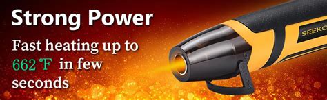 SEEKONE Mini Heat Gun W Fast Heat Handheld Hot Air Gun Tool With Reflector