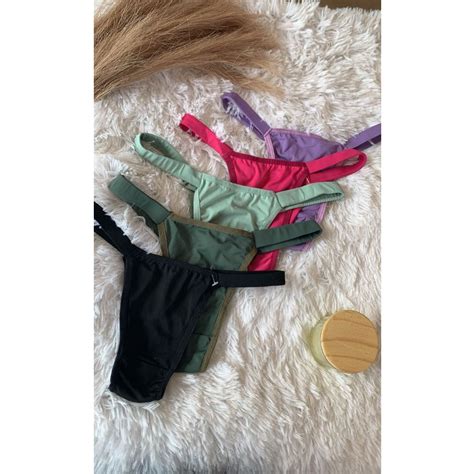 Kit Calcinhas Fio Dental Lateral Fita Lycra Lingerie B Sica Shopee Brasil