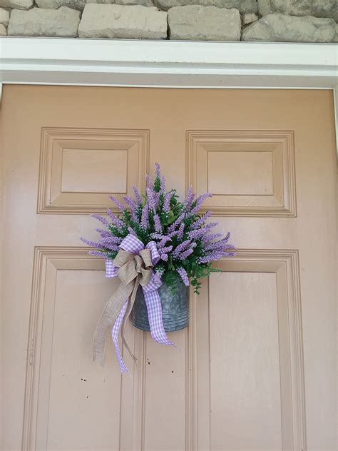 Lavender Front Door Wreath Spring Front Door Wreath Summer Lavender