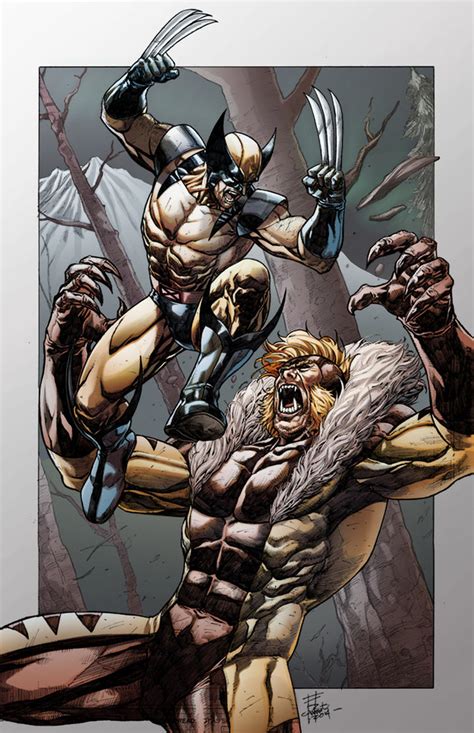 Wolverine vs Sabretooth by h4125 on DeviantArt