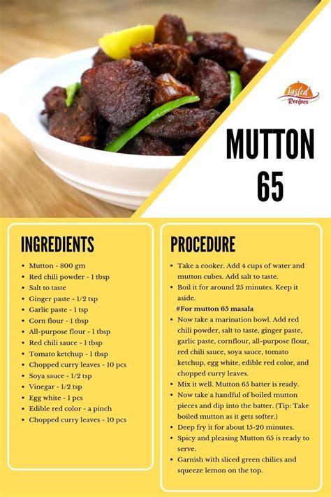 How To Make Mutton 65 Mutton 65 Recipe Tasted Recipes In 2021