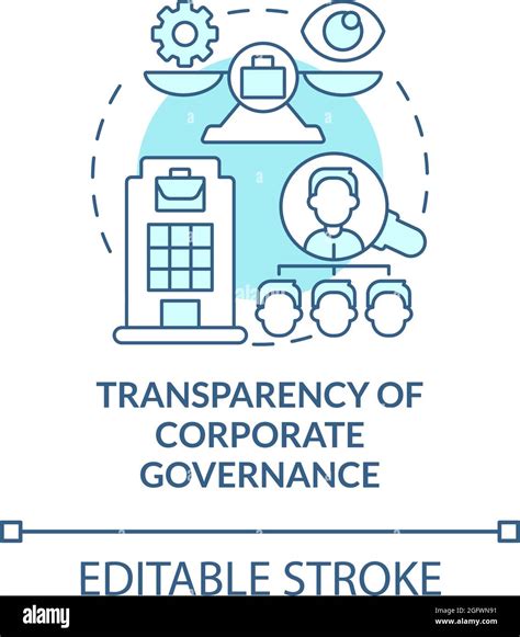 Transparency Of Corporate Governance Blue Concept Icon Stock Vector Image And Art Alamy