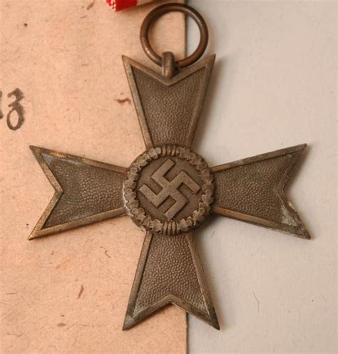 Regimentals German Wwii War Service Cross Nd Class Without Swords In