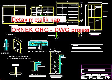 Proje Sitesi Detay metalik kapı Autocad Projesi