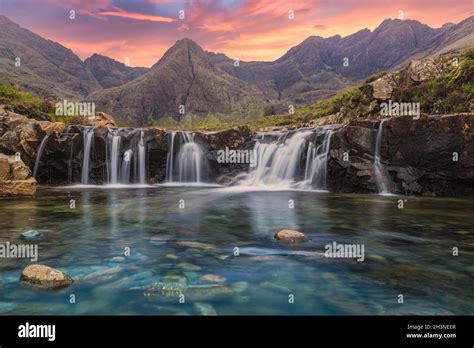 Amazing Sunset At The Fairy Pools Glen Brittle Isle Of Skye Scotland