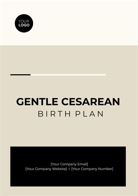 Free Gentle Cesarean Birth Plan Template to Edit Online