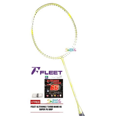 FLEET NANO STAR 900 BADMINTON RACKET FOC FLEET ULTRAMAX TURBO NANO 66