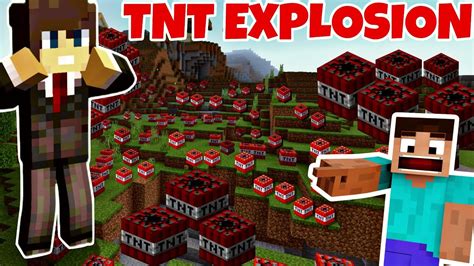 I Made The Biggest Tnt Explosion In Minecraft World Smps Youtube