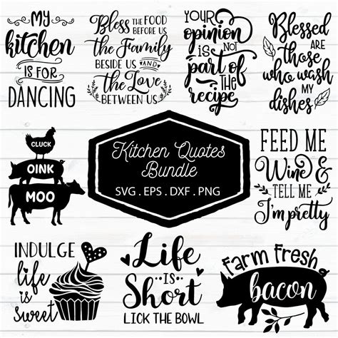 Kitchen Quotes Svg Bundle Graphic By Craft Pixel Perfect · Creative