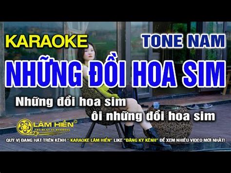 Nh Ng I Hoa Sim Karaoke Nh C S Ng Tone Nam Dm I Karaoke L M Hi N