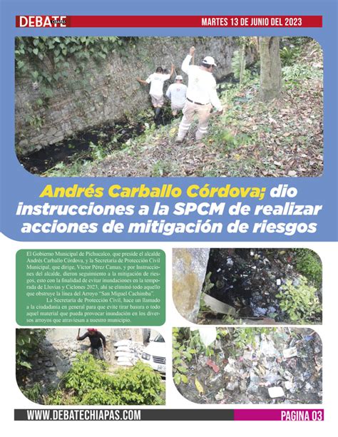 Andrés Carballo Córdova Dio Instrucciones A La Spcm Realizar Acciones