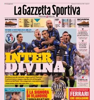 La Prima Pagina De La Gazzetta Dello Sport Sul Derby Di Milano Inter