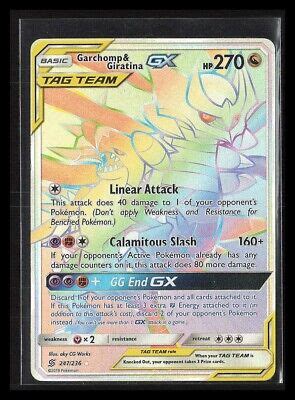 GARCHOMP GIRATINA GX Pokemon TCG Unified Minds 247 236 Tag Team SR