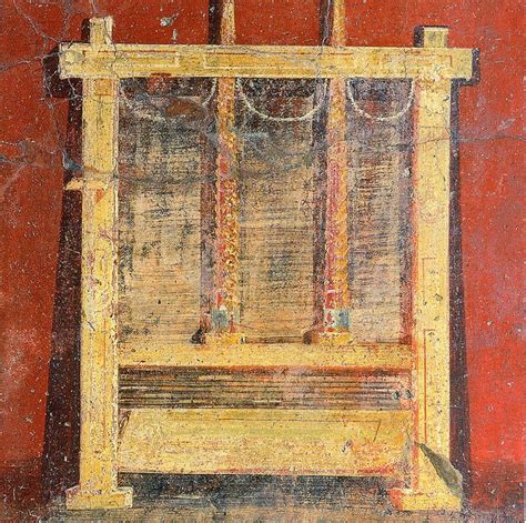 Pressing Machine For Cloth And Felt Roman Fresco From The Fullonica