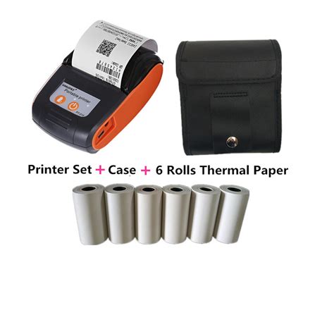 Mini 58mm Paper Bill Pocket Bluetooth Printer Wireless Portable Thermal Receipt Printer Mobile