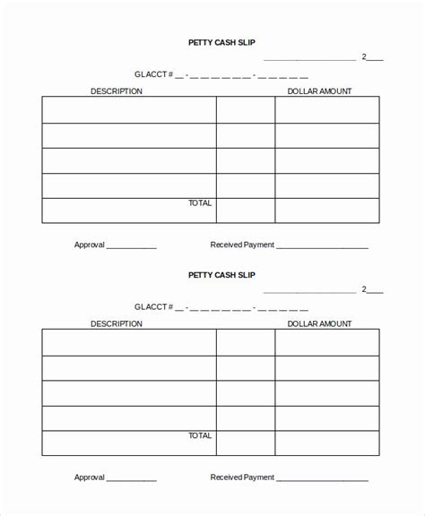 Deposit Slip Template Word