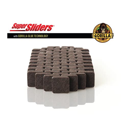 Super Sliders Super Sliders X Gorilla Glue 1 Square Felt Pads For