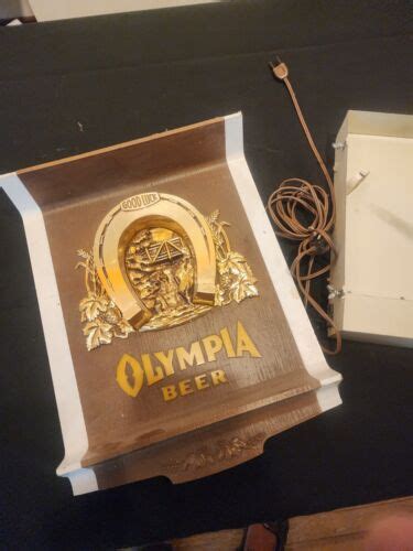 Vintage Olympia Beer Lighted Sign Bar Tavern Memorabilia Advertising