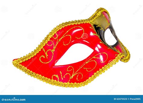 Venetian Carnival Mask Patterned Asymmetrical Frontal Picture Stock