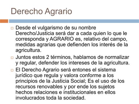 Derecho Agrario PPT