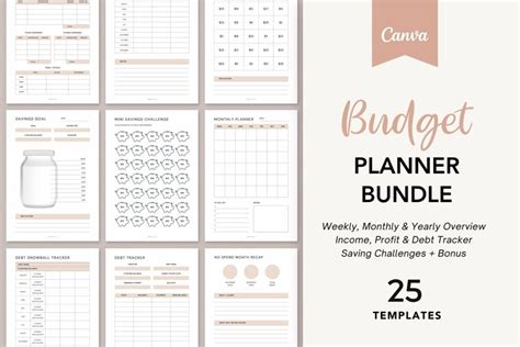 Budget Planner Bundle For Canva Finance Planner