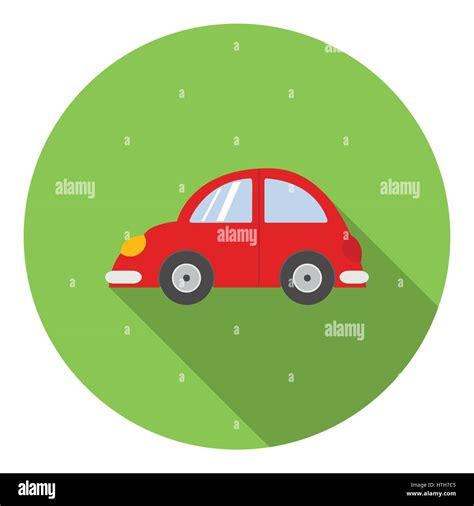 Red Car Icon Flat Style Stock Vector Image And Art Alamy